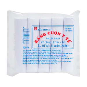 Băng cuộn y tế Bảo Thạch 0,1x2m gói 5 cuộn