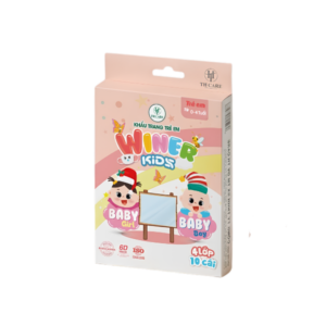Khẩu trang Winer Kids 6D 0-4 tuổi 3 lớp kháng khuẩn