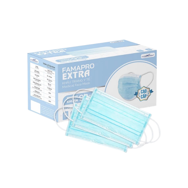 Khẩu trang y tế 4 lớp kháng khuẩn Famapro Extra