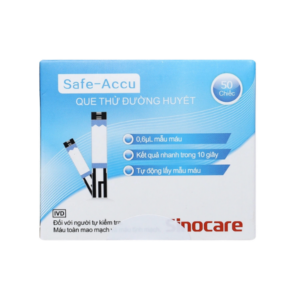 Que thử đường huyết Sinocare Safe Accu hộp 50 que